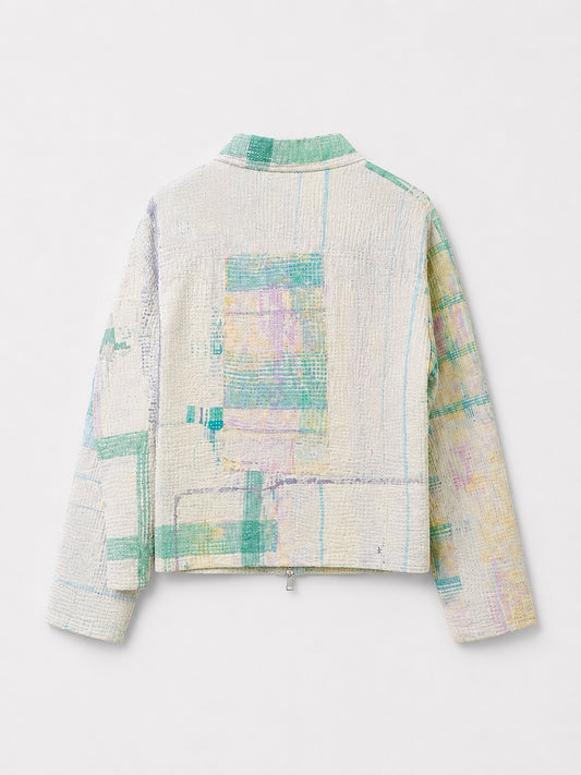 Vintage Quilted Patchwork Jacket “Chalk”